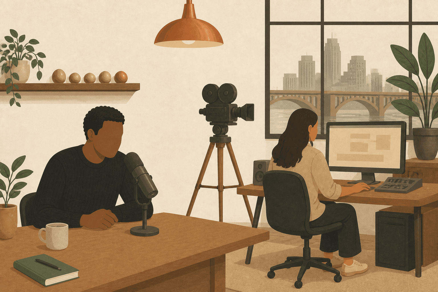 Recording, filming, and editing in one studio — five ways of working as one