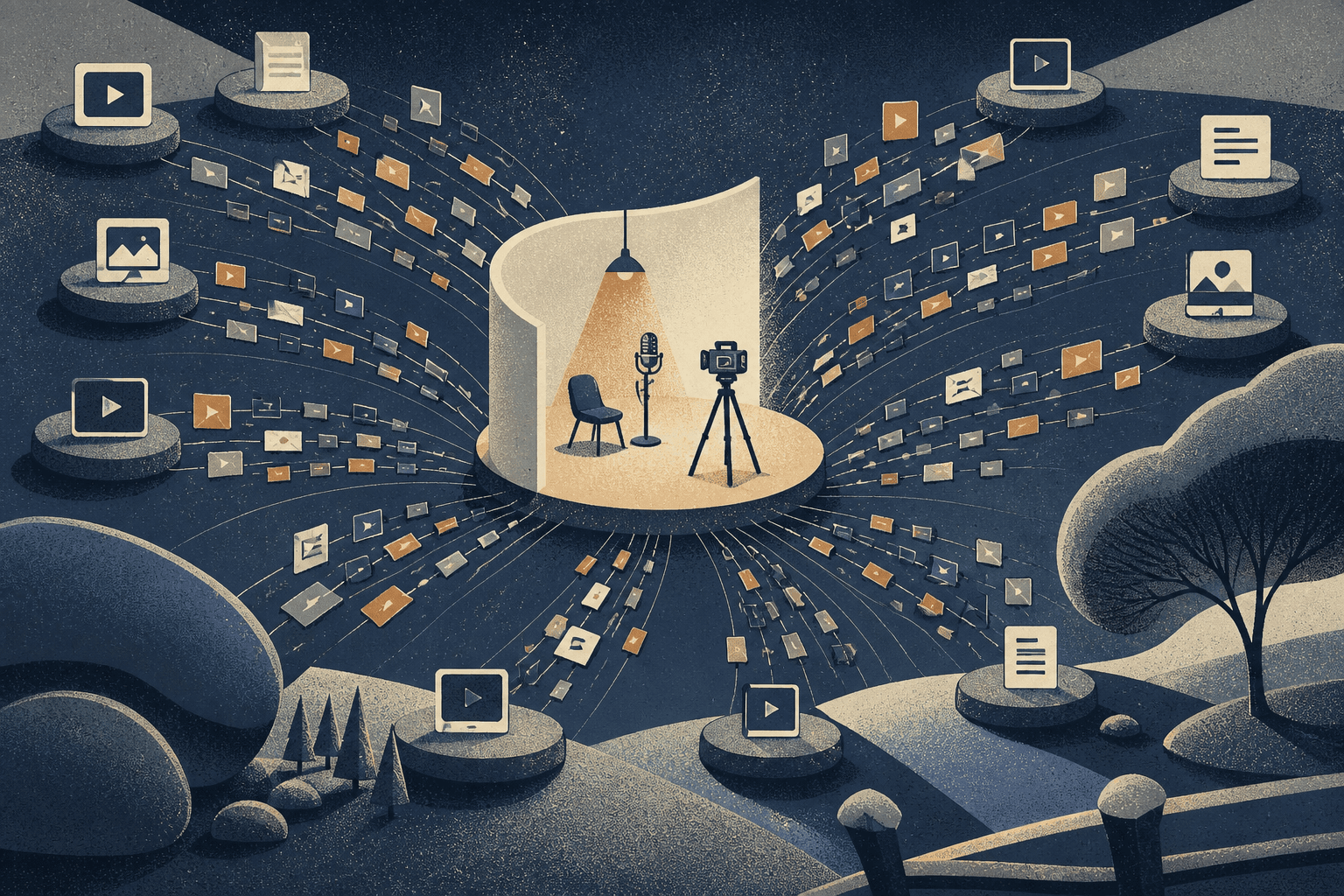 Strategy turning recordings into distributed work